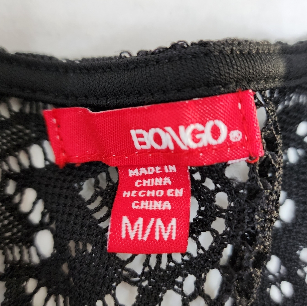 Bongo Black & White Maxi Dress w Lace Back - Picture 5 of 7